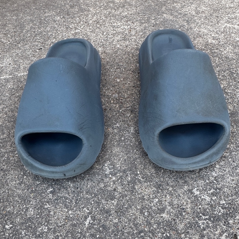 Slide Sandals in Slate Blue